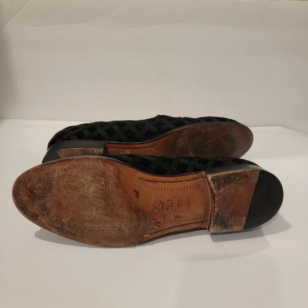Santoni Tuxedo Black Velvet Loafers Santoni Mens size 9.5 italy dress slip on